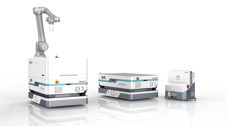 mg冰球突破數位開發的自主式移動機器人（AMR250M），搭配全向輪並結合AI演算法、2D LiDAR、3D攝影機等技術，協助客戶實現產線全自動化